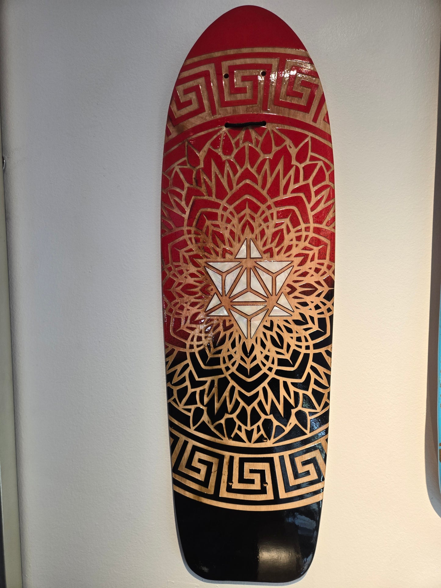 Fat Freddy's Creations | "Sacred Cruiser" | Custom Inlayed & Engraved Skateboard