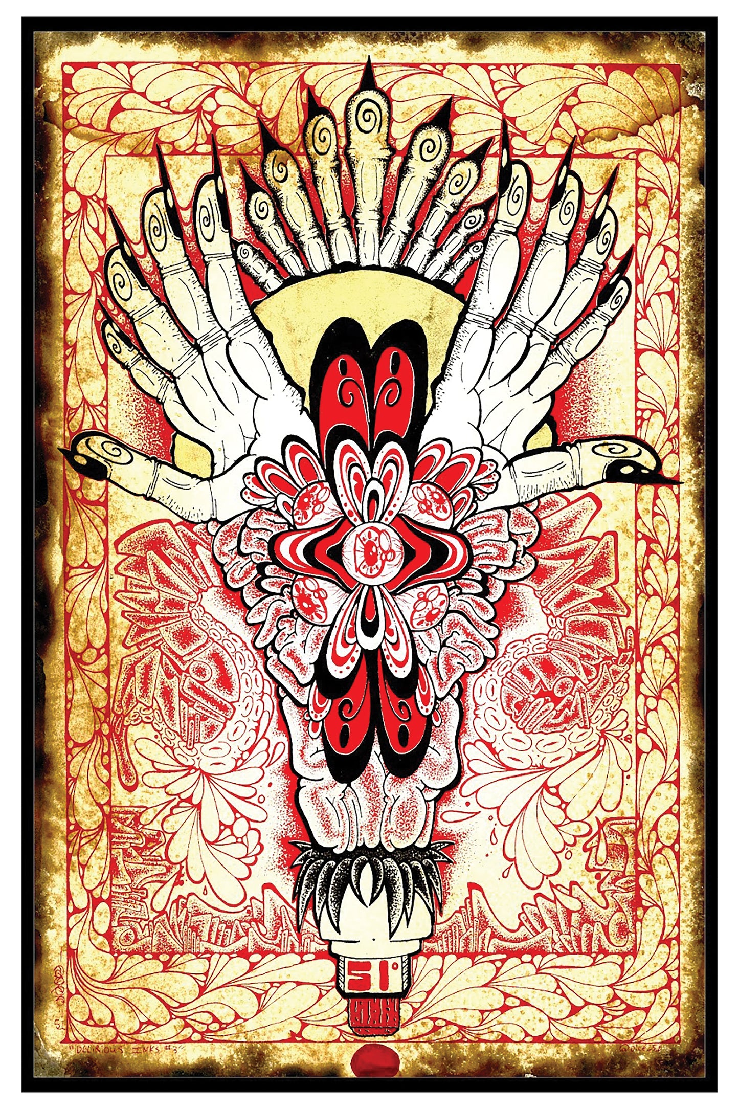 Dice 51 | "Delirious Inks 3" | Paper Print