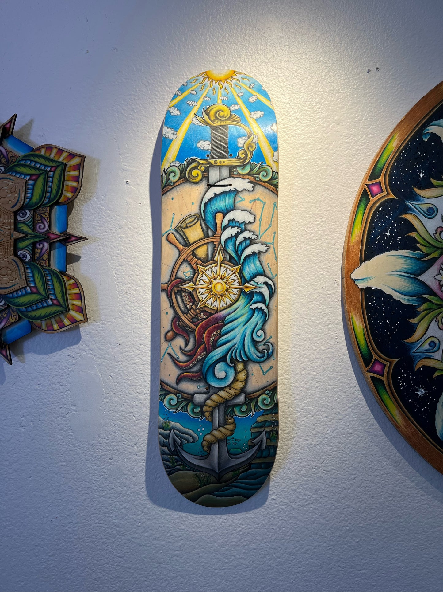 Scott Nicholson | "Soul Seeker" | Colored Pencil on Skateboard