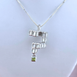 Apex x Catalyst | Silver Question Mark Pendant | Peridot