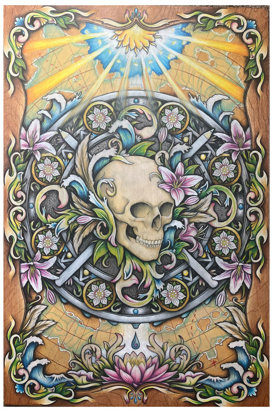 Scott Nicholson | "The Jolly Roger of the Colored Pencil Kid" | Paper Print