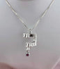 Apex x Catalyst | Silver Question Mark Pendant | Garnet