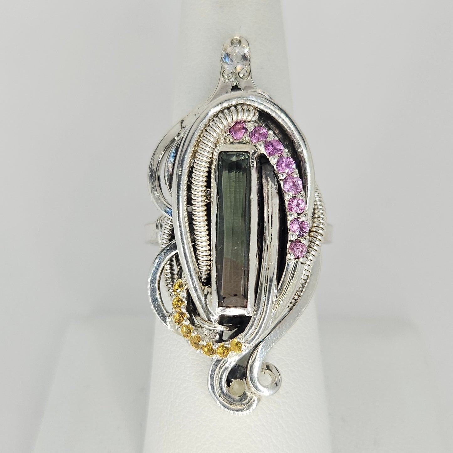 Freedom Formations Tourmaline and Sapphire Ring